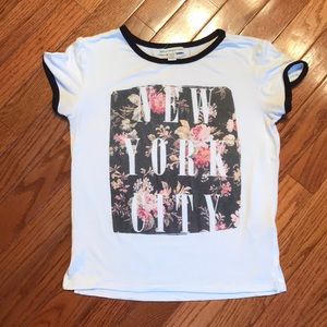 New York City vintage flower tee